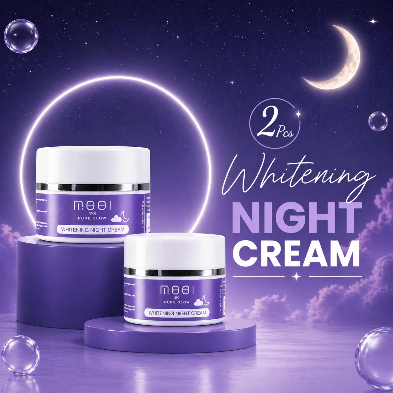 2 PCS - MOOI Whitening Night Cream